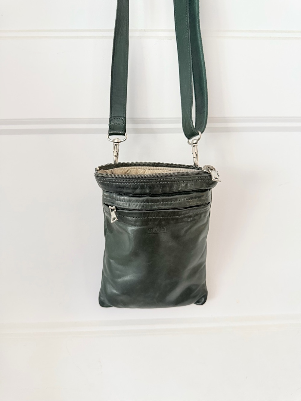 m0851 Dark Green Crossbody Bag Made in Canada